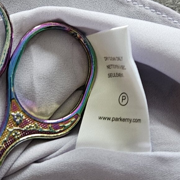 Parker ruffled detailing cold shoulder long sleeve floral blouse Size S - Picture 11 of 16